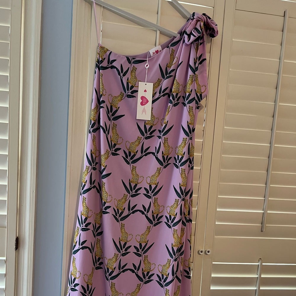 Beautiful Buddy Love leopard maxi size medium M NWT one shoulder